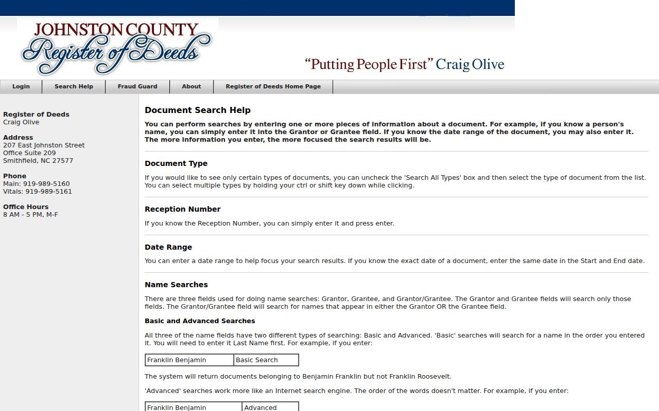 Clayton street directory EagleWeb deed chain search method