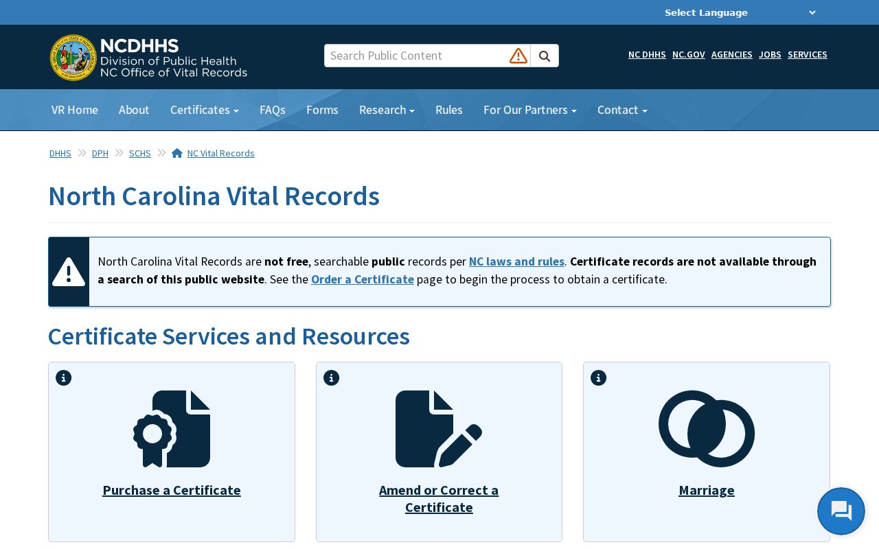 Clayton resident lookup North Carolina Vital Records ordering service