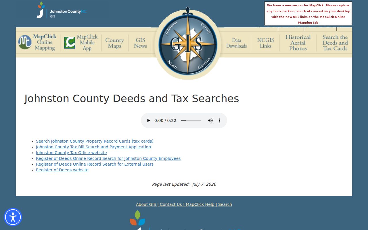 Clayton neighbors Johnston County GIS parcel search resources