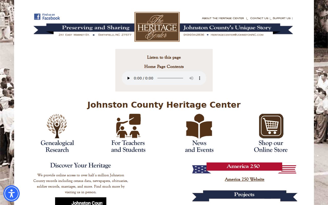 Clayton historic directory archive source at the Johnston County Heritage Center